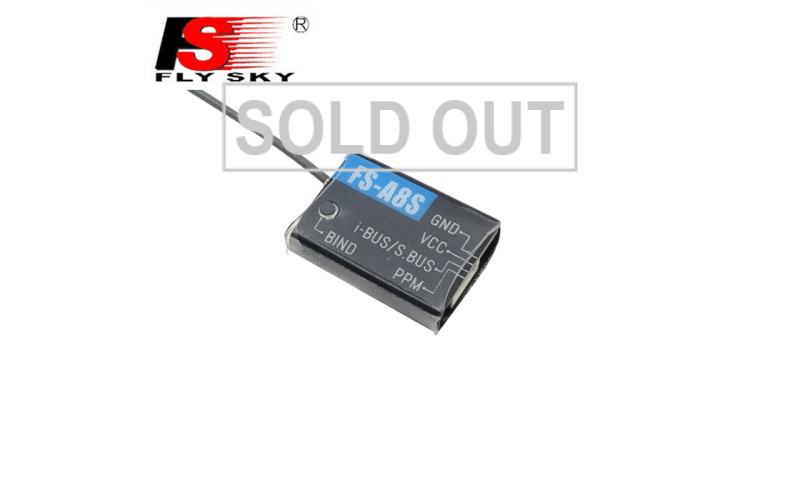 Flysky FS-A8S 2.4G 8CH Mini Receiver with PPM i-BUS SBUS Compatible FS i6 FS i6S